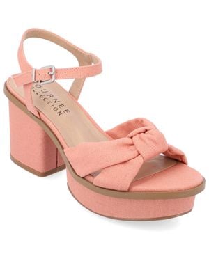 Journee Collection Garner Sandals - Pink