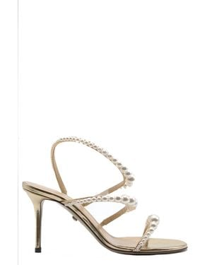 Mach & Mach Leather Sandals - White
