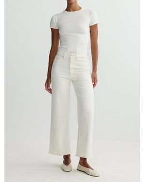 DL1961 Hepburn Wide Leg Jean - White