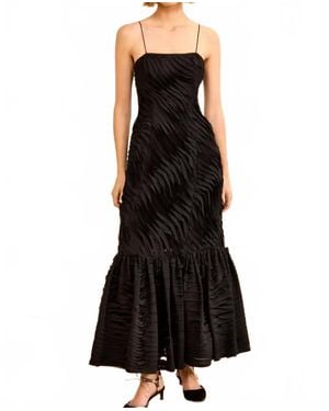 Ulla Johnson Augustina Trumpet Midi Dress - Black