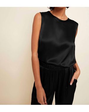 Nation Ltd Rachel Tie Back Shell Tank - Black