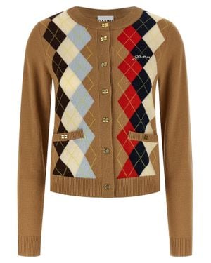 Ganni Wool Cardigan - Natural