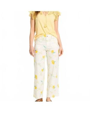 Fdj Olivia Wide Ankle Pants - Yellow