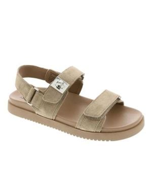 Steve Madden Mona Strappy Leather Comfort Sandal Zogg3371 - Natural
