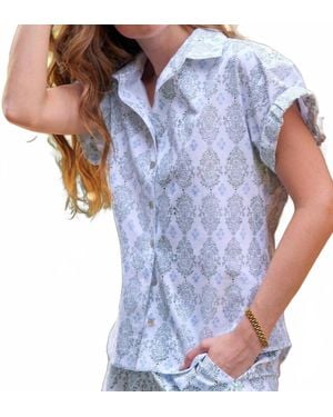 Finley Mended Camp Shirt - Blue