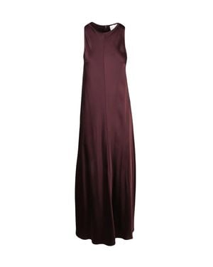 forte_forte Acetate-Blend Zip Long Satin Dress - Purple