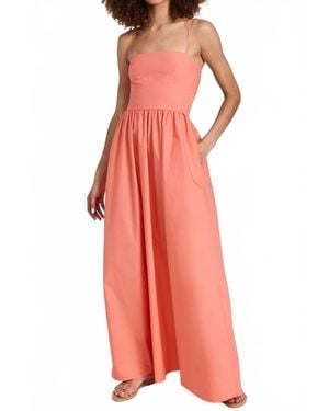Susana Monaco Poplin Open Back Maxi Dress - Red