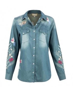 Johnny Was Faloma Western Shirt - Blue