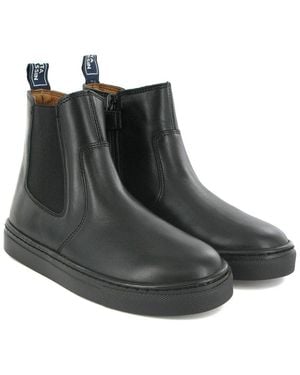 ATLANTA MOCASSIN Atlanta Moccasin Chelsea Leather Boot - Black