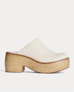 Everlane Wooden Puff Clog - Natural