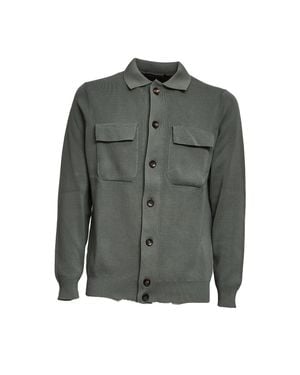 FILIPPO DE LAURENTIIS Crepe Cotton Multi-Pocket Field Jacket - Green
