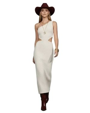 Pretty Garbage Knit Cutout Midi Dress - White