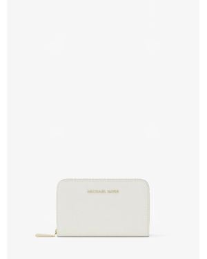 Michael Kors Small Pebbled Leather Wallet - White