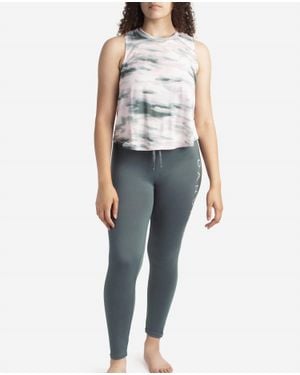 Danskin High Neck Tank Sleep With Leggings Set - Blue