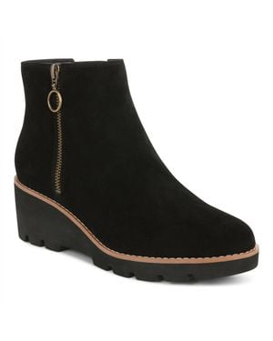 Vionic Hazal Side Zip Wedge Bootie - Black