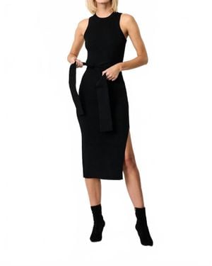 Toccin Piper Sleeveless Racer Tie-Front Midi Dress - Black