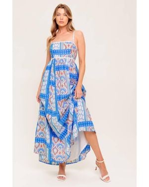 TRUEDAMES Lasting Magic Woven Maxi Dress - Blue