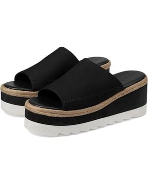 Free People Santorini Sandals Wedge Heel Espadrille Htat945 - Black