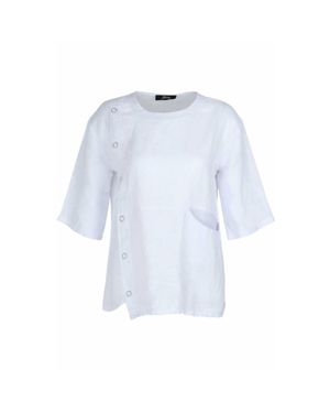 Eversassy Shimmer Tunic With Mesh - Blue