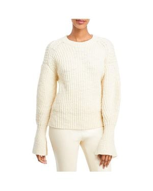 3.1 Phillip Lim Crop Wool Pullover Sweater - Natural
