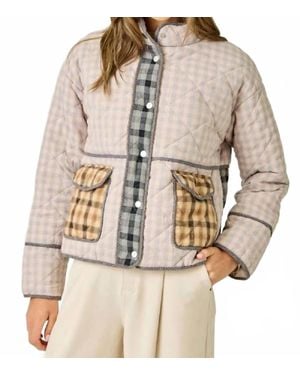 Mystree Mixed Quilted Jacket - Natural
