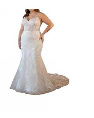 Stella York Luxurious Lace Fit-And-Flare Wedding Dress - Gray