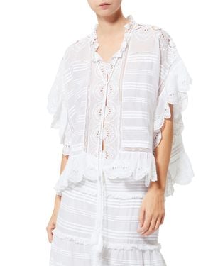Isabel Marant Shirt With Eyelet Lace Detailing - White