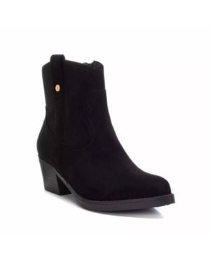 Xti Suede Italian Western Boots - Black