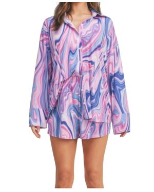 Win Win Apparel Shirt And Short Set - Purple