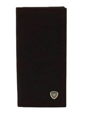 Ariat Youth Shield Concho Leather Wallet - Black