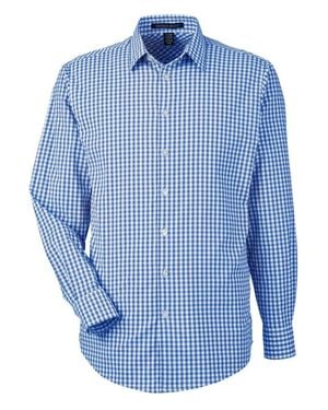 Devon & Jones Crownlux Performance Gingham Dress Shirt - Blue