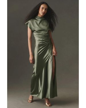 Mare Mare Cade Satin Maxi Dress By - Green
