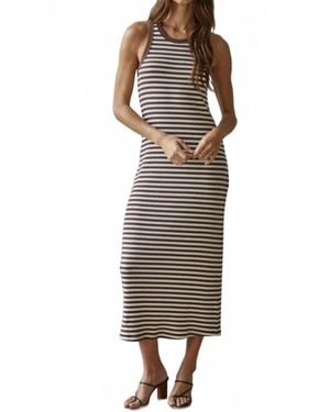 By Together Striped Ribbed Maxi Dress - Multicolor