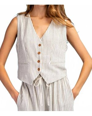 Eesome Classic Pin Stripe Vest - White