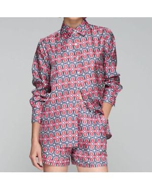 Vilagallo Mariela Geometric Shirt - Red
