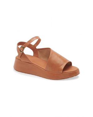 Chocolat Blu Etta Leather Sandals - Brown