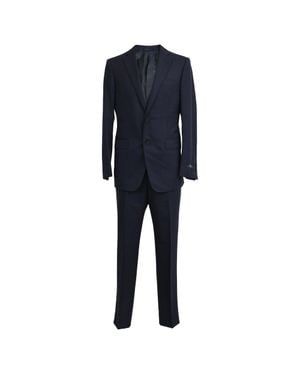 Lanvin Striped Single-Breasted Blazer And Pants Suit - Blue
