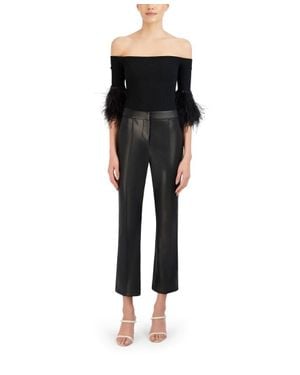 BCBGMAXAZRIA Cropped Flare Leg Pant - Black