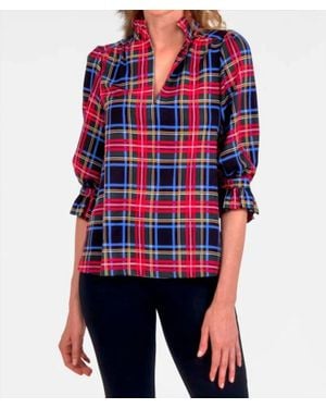 Gretchen Scott Ruffleneck Tunic - Red