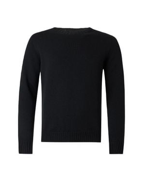 Dondup Ribbed Crew Neck Knit Sweater - Black