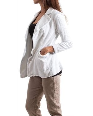 Gigi Moda Alessia Long Sleeve Blazer - White