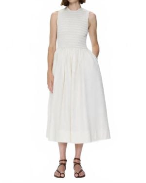 Pistola Gladys Smocked Bodice Dress - White