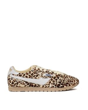 Autry Windspin Low Leopard Print Pony Hair Low-Top Sneakers - Multicolor