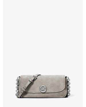 Michael Kors Nolita Small Nubuck Crossbody Bag - Gray