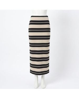 Z Supply Gail Striped Jersey Midi Skirt - Black
