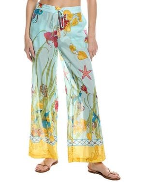 Natori Aquatic Silk-Blend Pant - Yellow