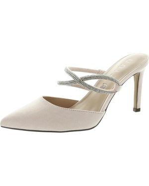 Unisa Taylynn Embellished Faux Suede Pumps - Natural