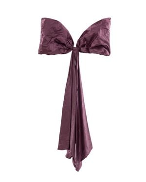 Saiid Kobeisy Bow Cape - Purple