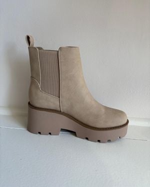 Dirty Laundry Wedged Booties - Gray