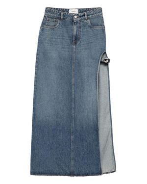 Coperni Garter Belt Denim Skirt - Blue